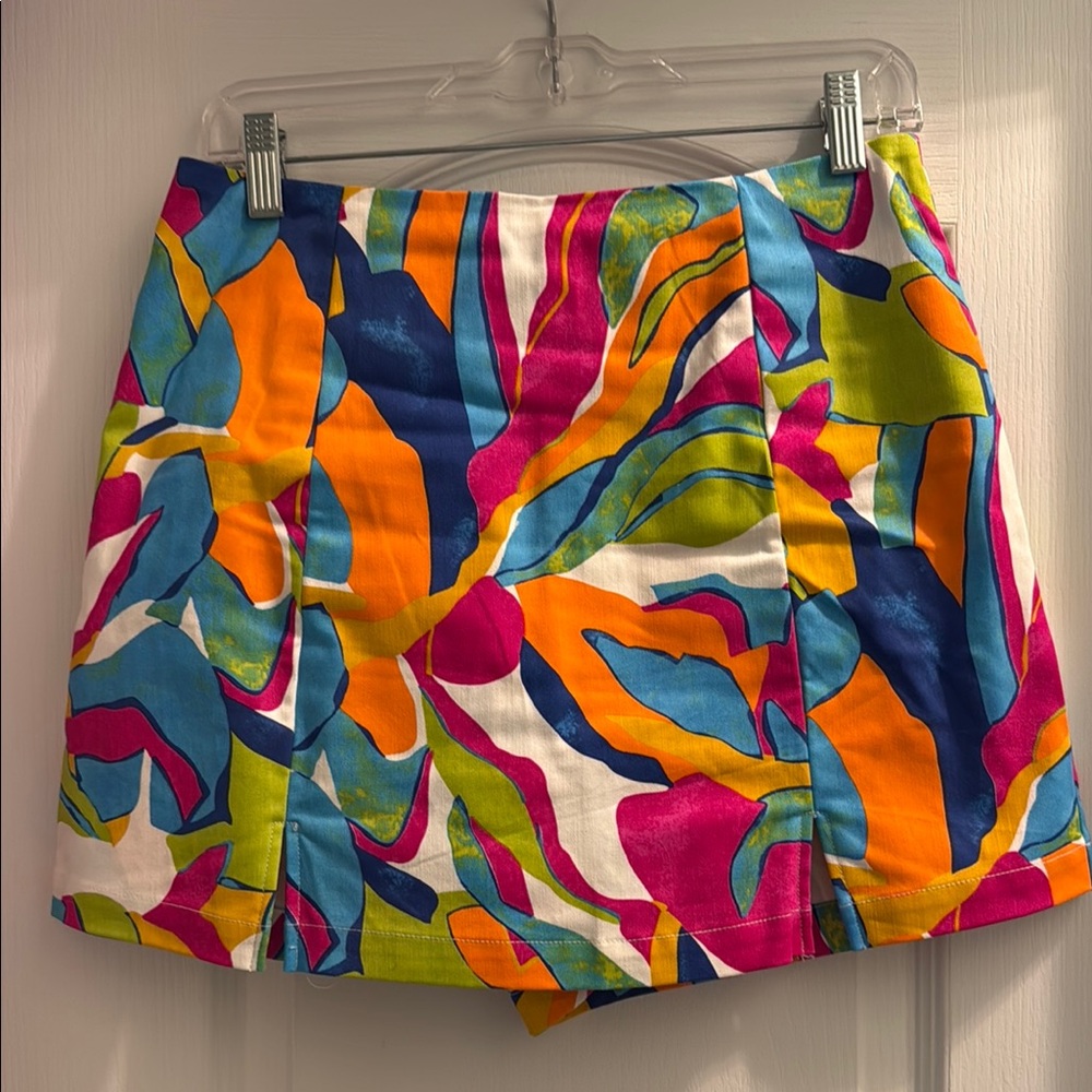 Flying Tomato Multicolor Abstract Skort